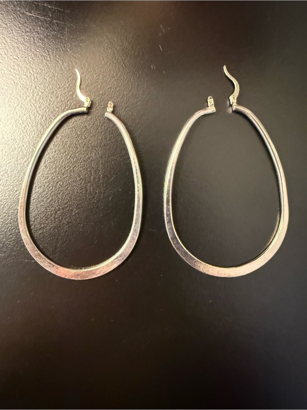 925 Oval Hoop Earrings